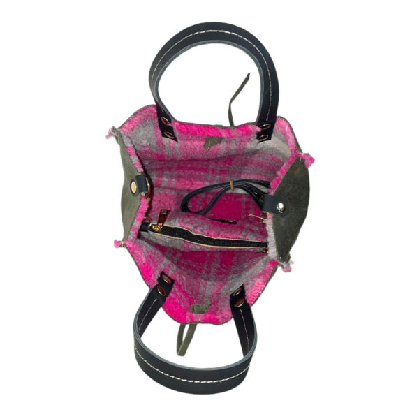 Bolso de Ante & Terciopelo reversible con neceser extra