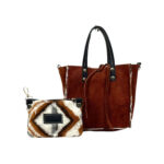 Bolso de Ante & Terciopelo reversible con neceser extra