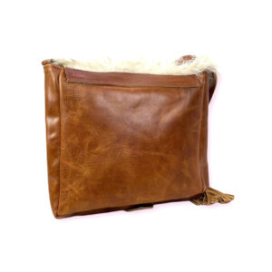 Bolso exclusivo artesanal de Piel con borrego y solapa magnética