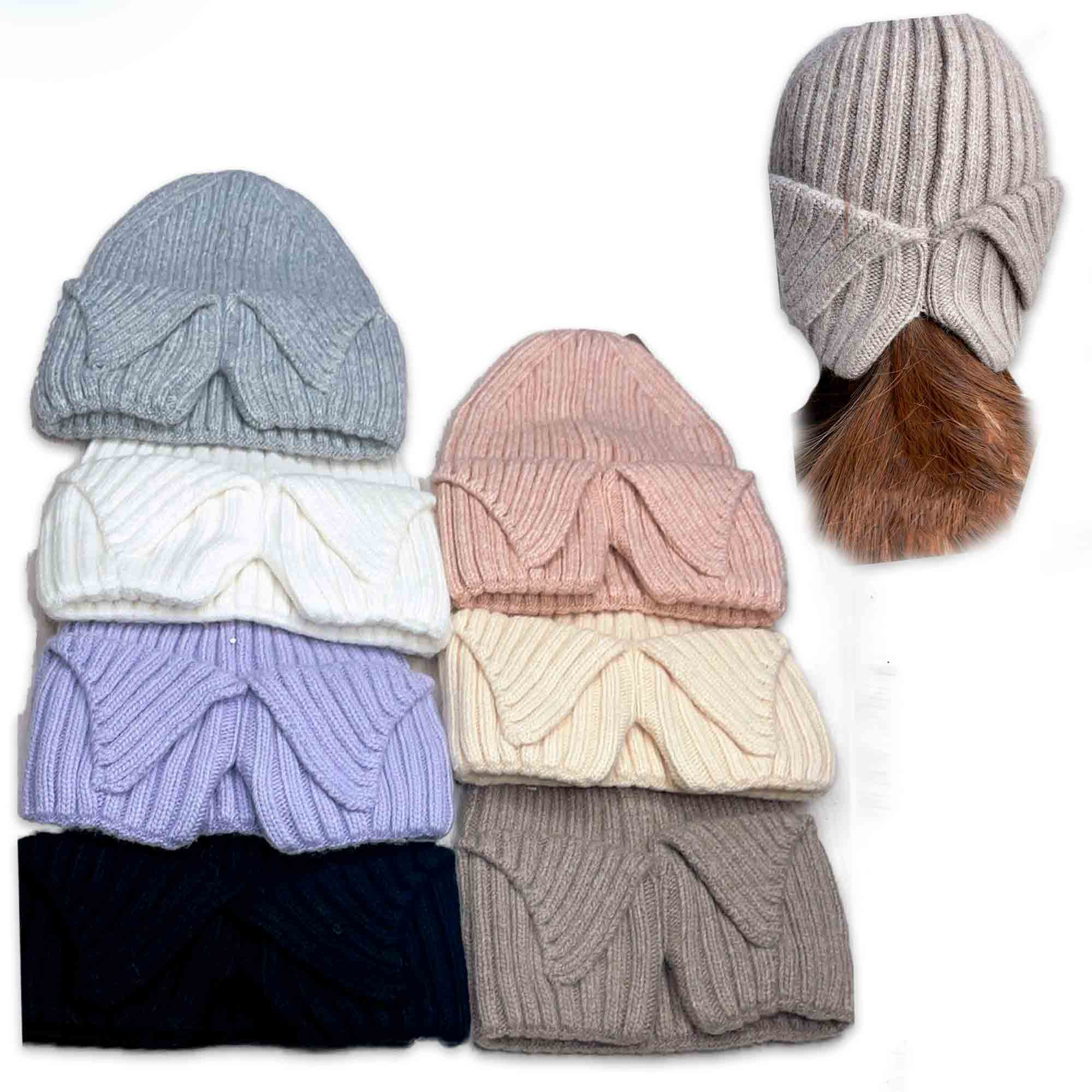 Gorro de Mujer con Doblado decorativo y colores lisos Gorro de Mujer con Doblado decorativo y colores lisos