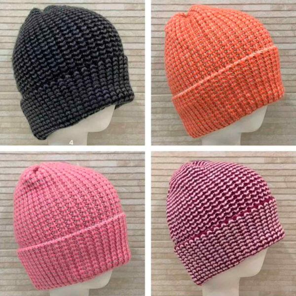 Gorro de lana para Mujer de estilo clásico y colores lisos