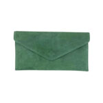 Bolso de Piel tipo Sobre con solapa de botón, asa y tira bandolera