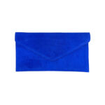 Bolso de Piel tipo Sobre con solapa de botón, asa y tira bandolera