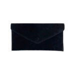 Bolso de Piel tipo Sobre con solapa de botón, asa y tira bandolera