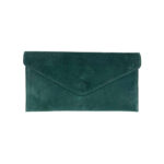 Bolso de Piel tipo Sobre con solapa de botón, asa y tira bandolera