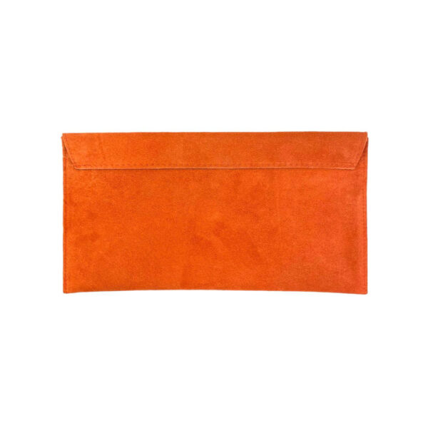 Bolso de Piel tipo Sobre con solapa de botón, asa y tira bandolera