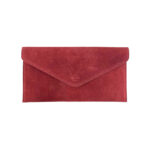 Bolso de Piel tipo Sobre con solapa de botón, asa y tira bandolera