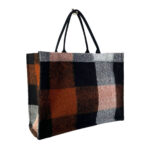 Bolso Shopper Check Tweed de Algodón