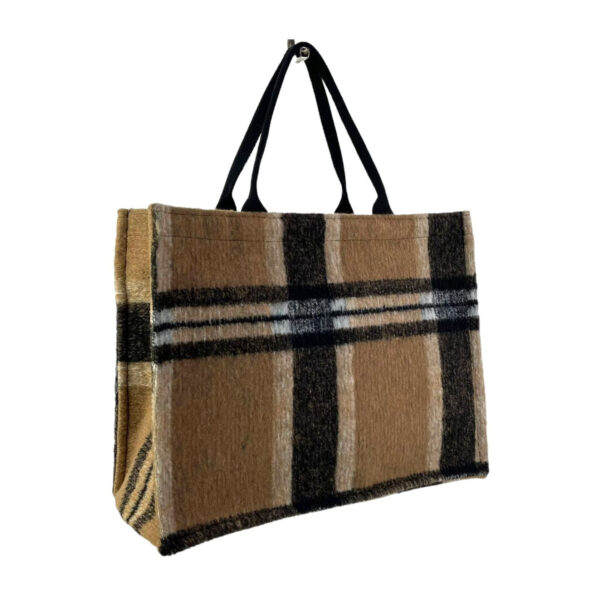 Bolso Shopper Check Tweed de Algodón