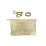 Bolso Piel metalizado estilo sobre con solapa y cremallera