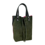 Bolso Ante & Terciopelo reversible con asas de mano y tira bandolera