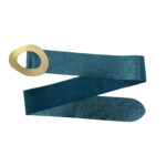 Cinturón metalizado Piel de Serraje con hebilla ancha