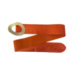 Cinturón metalizado Piel de Serraje con hebilla ancha