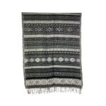 Bufanda de lana con bordado y lentejuelas de estilo étnico indio