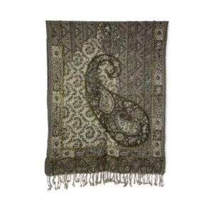 Bufanda de lana con bordado y lentejuelas de estilo étnico indio