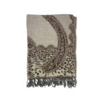 Bufanda de lana con bordado y lentejuelas de estilo étnico indio