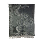 Bufanda de lana con bordado y lentejuelas de estilo étnico indio