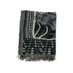 Bufanda de lana con bordado y lentejuelas de estilo étnico indio