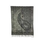 Bufanda de lana con bordado y lentejuelas de estilo étnico indio