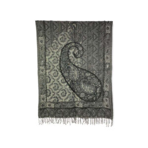 Bufanda de lana con bordado y lentejuelas de estilo étnico indio