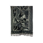 Bufanda de lana con bordado y lentejuelas de estilo étnico indio