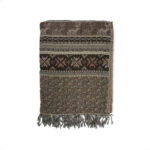 Bufanda de lana con bordado y lentejuelas de estilo étnico indio