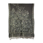 Bufanda de lana con bordado y lentejuelas de estilo étnico indio