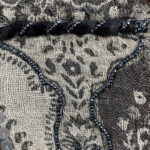 Bufanda de lana con bordado y lentejuelas de estilo étnico indio