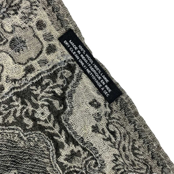 Bufanda de lana con bordado y lentejuelas de estilo étnico indio