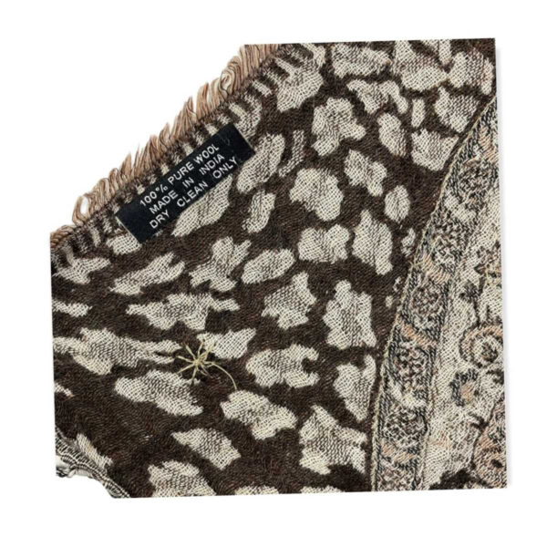 Bufanda de lana con bordado y lentejuelas de estilo étnico indio