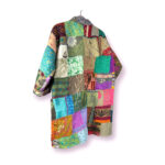 Kimono étnico reversible de Seda pachtwork para mujer