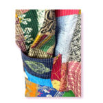 Kimono étnico reversible de Seda pachtwork para mujer