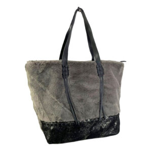 Bolso sintético de pelo con gran capacidad para mujer