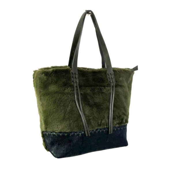 Bolso sintético de pelo con gran capacidad para mujer