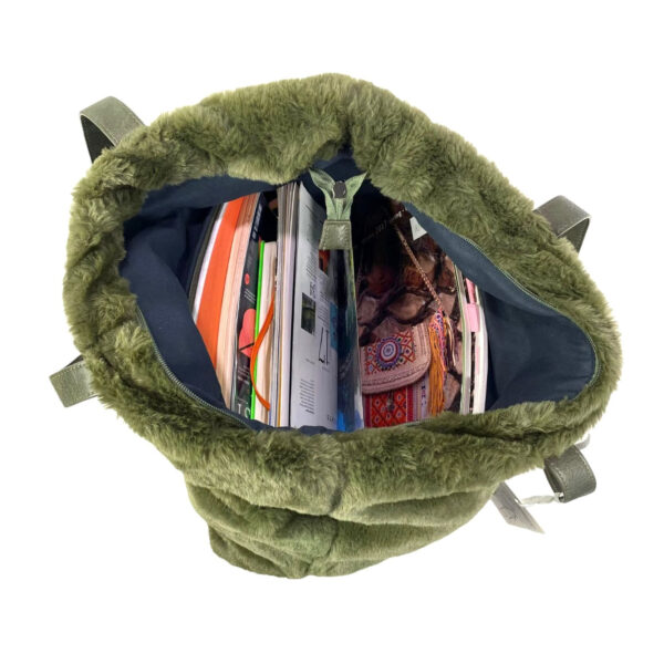 Bolso sintético de pelo con gran capacidad para mujer