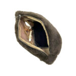 Riñonera sintética de pelo para mujer con asa tipo cinturón