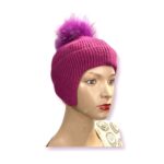 Gorro de Lana y Cachemira para Mujer con pelito natural - Imagen 7