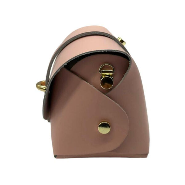 Bolsito Compacto de Piel con Solapa y Asa de Cadena para Mujer