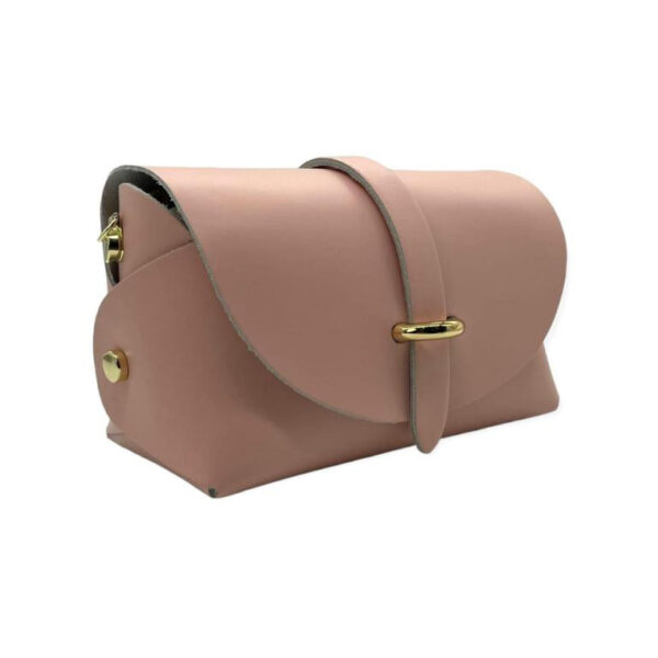 Bolsito Compacto de Piel con Solapa y Asa de Cadena para Mujer