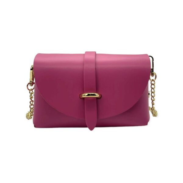 Bolsito Compacto de Piel con Solapa y Asa de Cadena para Mujer - Imagen 9