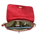 Bolsito Compacto de Piel con Diseño de Abeja y Efecto Brillante para Mujer