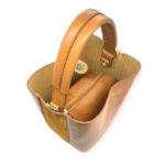 Bolso de Piel para Mujer con Lazo, Forma de Cubo y Bolsito interior