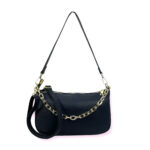 Bolso de Piel para Mujer con Asa de Cadena y Bolsillo Interno