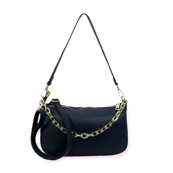 Bolso de Piel para Mujer con Asa de Cadena y Bolsillo Interno
