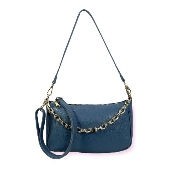 Bolso de Piel para Mujer con Asa de Cadena y Bolsillo Interno
