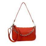 Bolso de Piel para Mujer con Asa de Cadena y Bolsillo Interno