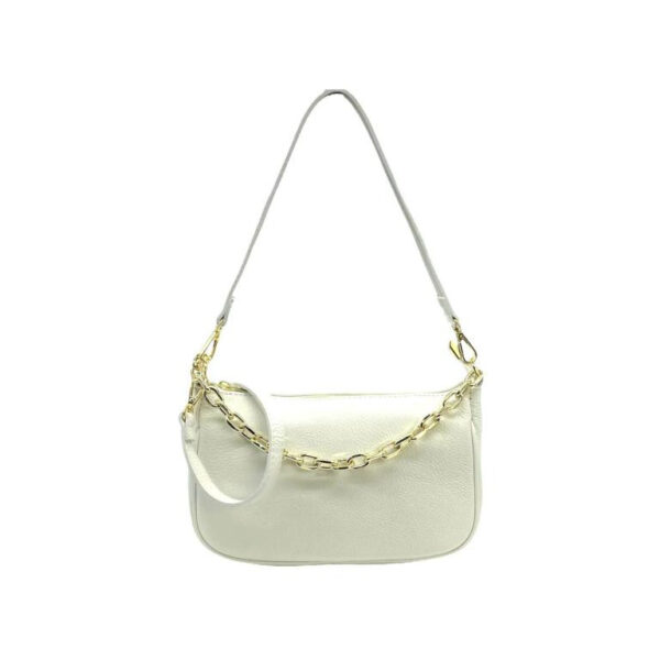 Bolso de Piel para Mujer con Asa de Cadena y Bolsillo Interno