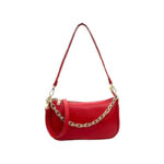 Bolso de Piel para Mujer con Asa de Cadena y Bolsillo Interno