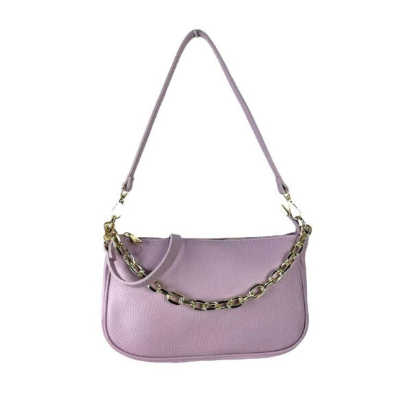 Bolso de Piel para Mujer con Asa de Cadena y Bolsillo Interno