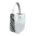 Bolso de Piel para Mujer con Lazo, Forma de Cubo y Bolsito interior